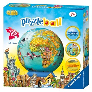 Ravensburger (12212) - "Puzzleball Globe" - 108 pezzi