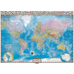 Eurographics (6000-0557) - "Map of the World with Flags" - 1000 pezzi