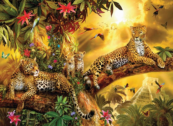 SunsOut (24409) - Jan Patrik Krasny: "Jungle Jaguars" - 500 pezzi