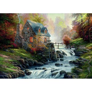 Schmidt Spiele (57486) - Thomas Kinkade: "The Old Mill" - 1000 pezzi