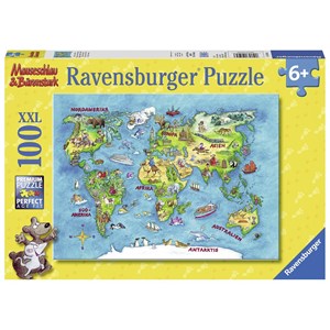 Ravensburger (10595) - "Worldmap" - 100 pezzi