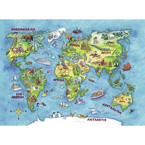 Ravensburger (10595) - "Worldmap" - 100 pezzi
