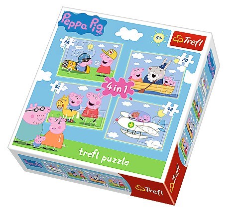 Trefl (34246) - "Peppa Pig" - 35 48 54 70 pezzi