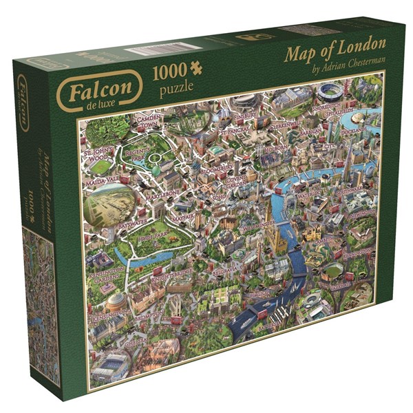 Falcon (11086) - Adrian Chesterman: "Map of London" - 1000 pezzi