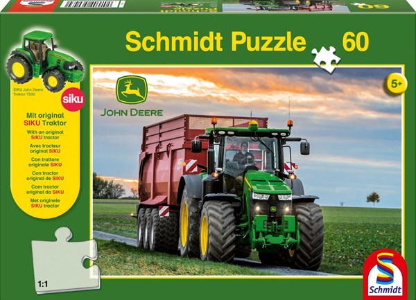Schmidt Spiele (56043) - "John Deere Tractor 8370R" - 60 pezzi