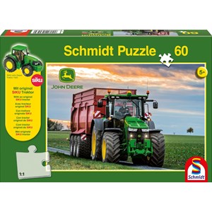 Schmidt Spiele (56043) - "John Deere Tractor 8370R" - 60 pezzi