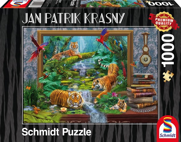 Schmidt Spiele (59337) - Jan Patrik Krasny: "Tiger in the Jungle" - 1000 pezzi