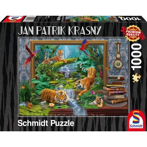 Schmidt Spiele (59337) - Jan Patrik Krasny: "Tiger in the Jungle" - 1000 pezzi