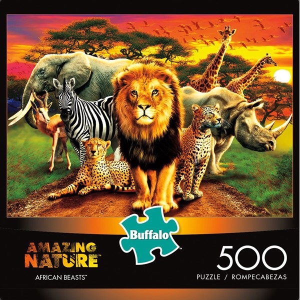 Buffalo Games (3774) - "African Beasts" - 500 pezzi