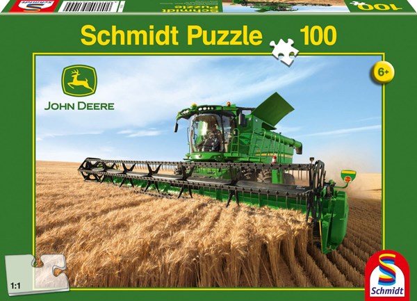 Schmidt Spiele (56144) - "John Deere, Harvester S690" - 100 pezzi