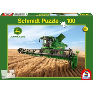 Schmidt Spiele (56144) - "John Deere, Harvester S690" - 100 pezzi