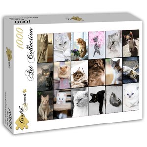 Grafika (T-00100) - "Collage, Cats" - 1000 pezzi