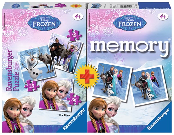 Ravensburger (22311) - "Frozen + Memory" - 25 36 49 pezzi