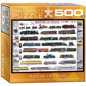 Eurographics (8500-0251) - "History of Trains" - 500 pezzi
