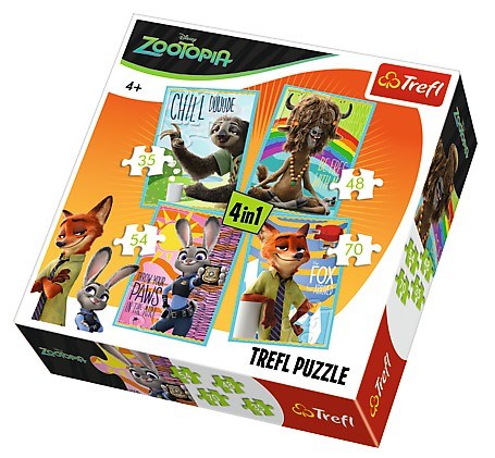 Trefl (34258) - "Zootopia" - 35 48 54 70 pezzi