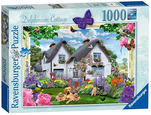 Ravensburger (19496) - "Delphinium Cottage" - 1000 pezzi