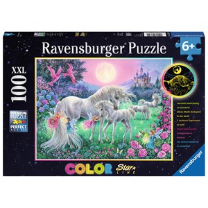 Ravensburger (13670) - "Unicorns in the Moonlight" - 100 pezzi