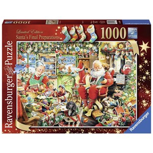 Ravensburger (19558) - "Santa's Final Preparations" - 1000 pezzi