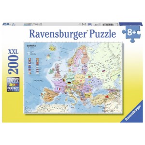 Ravensburger (12837) - "Politische Europakarte" - 200 pezzi