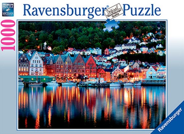 Ravensburger (19715) - "Bergen, Norway" - 1000 pezzi