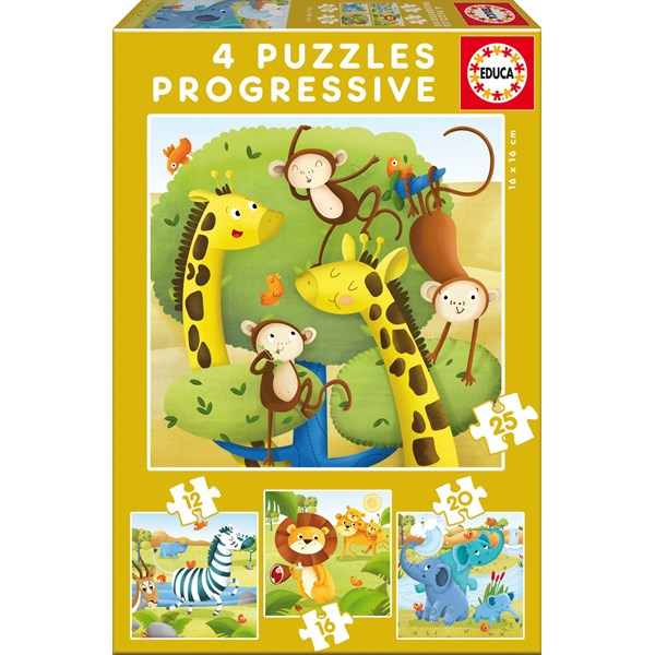 Educa (17147) - "Wild Animals" - 12 16 20 25 pezzi