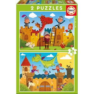 Educa (17151) - "Dragons and Knights" - 48 pezzi