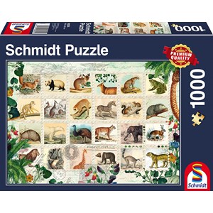 Schmidt Spiele (58285) - "Animal Stamps" - 1000 pezzi