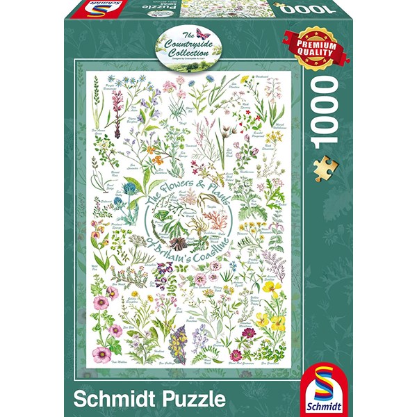 Schmidt Spiele (59568) - "The Flowers and Plants of Britain's Coastline" - 1000 pezzi