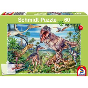Schmidt Spiele (56193) - "Dinosaurs" - 60 pezzi