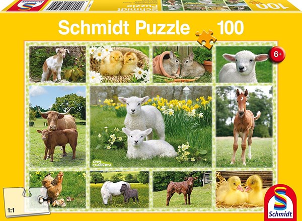Schmidt Spiele (56194) - "Babies Animals of the Farm" - 100 pezzi