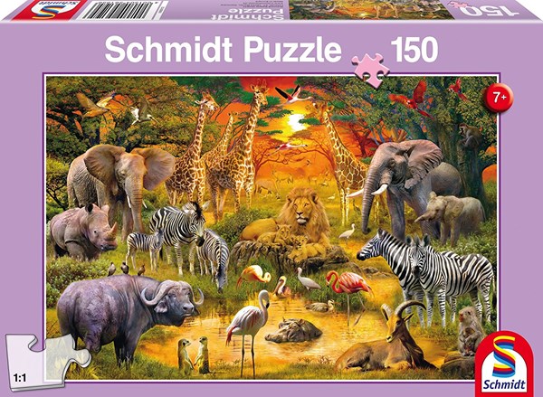 Schmidt Spiele (56195) - "Animals of Africa" - 150 pezzi