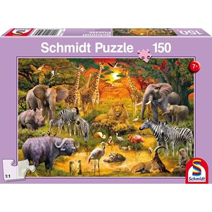 Schmidt Spiele (56195) - "Animals of Africa" - 150 pezzi