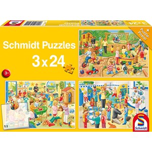 Schmidt Spiele (56201) - "A Day in the Children's Garden" - 24 pezzi