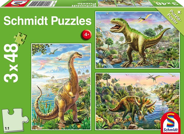 Schmidt Spiele (56202) - "Dinosaurs" - 48 pezzi