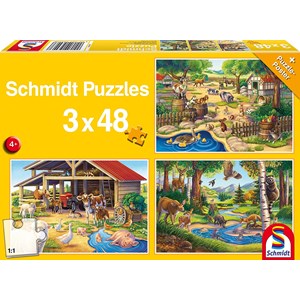 Schmidt Spiele (56203) - "All my Favorite Animals" - 48 pezzi