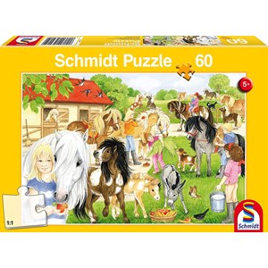 Schmidt Spiele (56205) - "On the Pony Yard" - 60 pezzi
