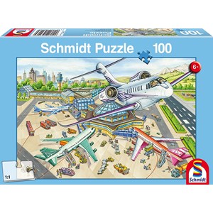 Schmidt Spiele (56206) - "One Day at the Airport" - 100 pezzi