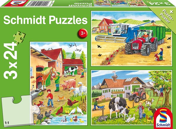 Schmidt Spiele (56216) - "On the Farm" - 24 pezzi
