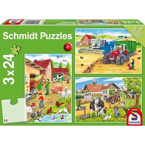 Schmidt Spiele (56216) - "On the Farm" - 24 pezzi