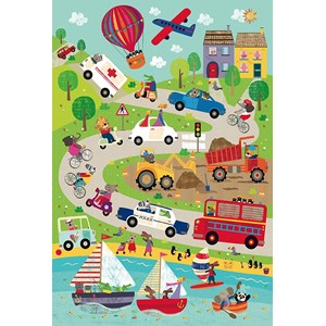 Schmidt Spiele (56219) - "World of Vehicles" - 24 pezzi
