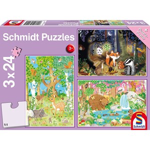 Schmidt Spiele (56220) - "Animals of the Forest" - 24 pezzi