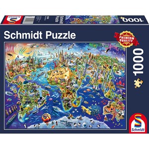 Schmidt Spiele (58288) - "Discover Our World" - 1000 pezzi