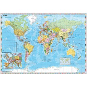 Schmidt Spiele (58289) - "World Map in German" - 1500 pezzi