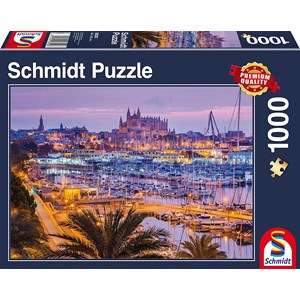 Schmidt Spiele (58302) - "Old Town and Port, Palma de Mallorca" - 1000 pezzi