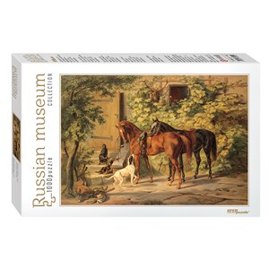Step Puzzle (79214) - Adam Albrecht: "Horses at the Porch" - 1000 pezzi