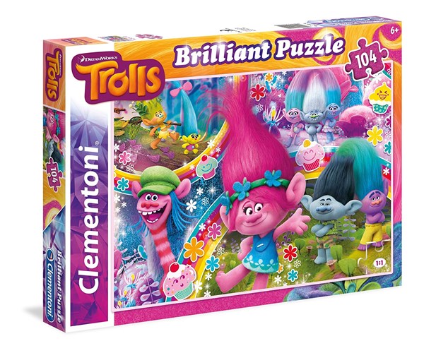 Clementoni (20144) - "Trolls" - 104 pezzi