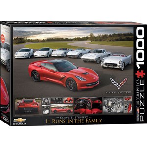 Eurographics (6000-0736) - "2014 Corvette Stingray, It Runs in the Family" - 1000 pezzi