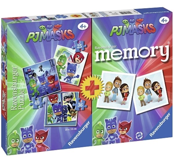 Ravensburger (21300) - "PJ Masks + Memory" - 25 36 49 pezzi