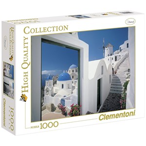 Clementoni (39163) - "Little Greek Street, Santorini" - 1000 pezzi