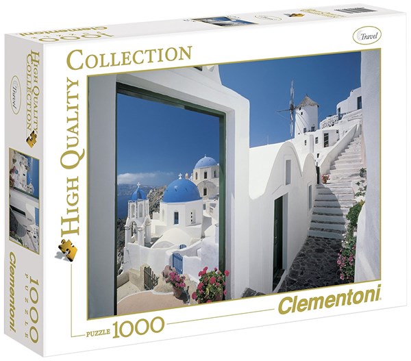 Clementoni (39163) - "Little Greek Street, Santorini" - 1000 pezzi